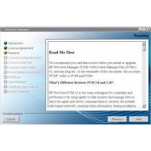 برنامج HP J9174A PROCURVE MANAGER PLUS V3